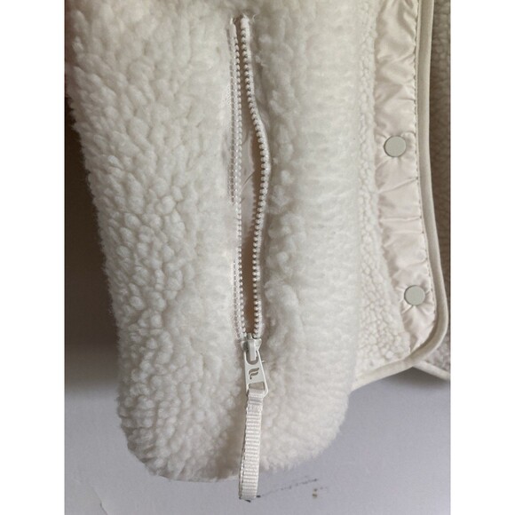 NEW Fabletics Tahoe Teddy Jacket XL Ivory White Fleece Sherpa Active - Picture 5 of 10